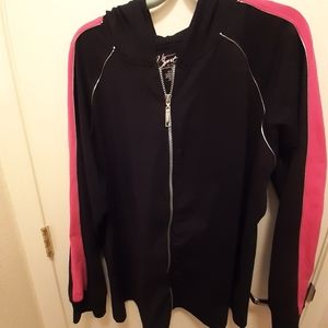 V sport by venizia zip up black hoodie size 18/20